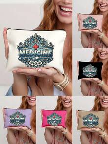 Medicine Bag Is Printed With The Word "Medicine Bag" - Compact Pill Storage Bag And First Aid Kit, Portable Medicine Storage Solution, Suitable For Travel And Outdoor Activities - Multicolor - View 6