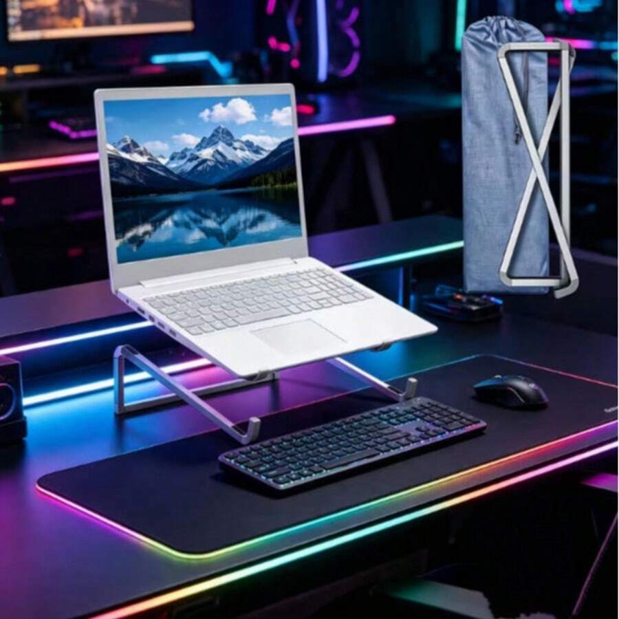 1pc Foldable Laptop Stand, Suitable For Desktop, Universal Laptop Cooling Stand