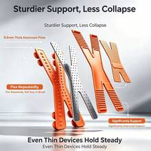 1pc X-Shaped Flexible Silicone Suction Cup Phone Holder, Creative Portable Foldable Car Navigation Mount, Slouchy Live Streaming Desktop Stand - Multicolor - View 3