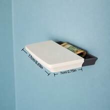 Xfo Modern White Floating Shelf With Hidden Drawer - Wall-Mounted Secret Compartment, Suitable For Cash, Jewelry, Keys, Valuable Items Display, Plastic Frame, For Bedroom, Living Room, Office, Space-Saving Hidden Drawer - Multicolor - View 9