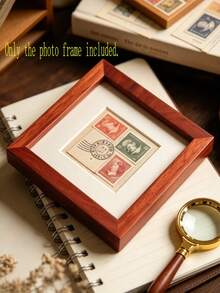 Wooden Creative Hollow Photo Frame, Square Desktop Display Frame For Office Desk, Casual Hollow Cabinet, Holiday Birthday Gift - Small Wooden Photo Frame - View 13