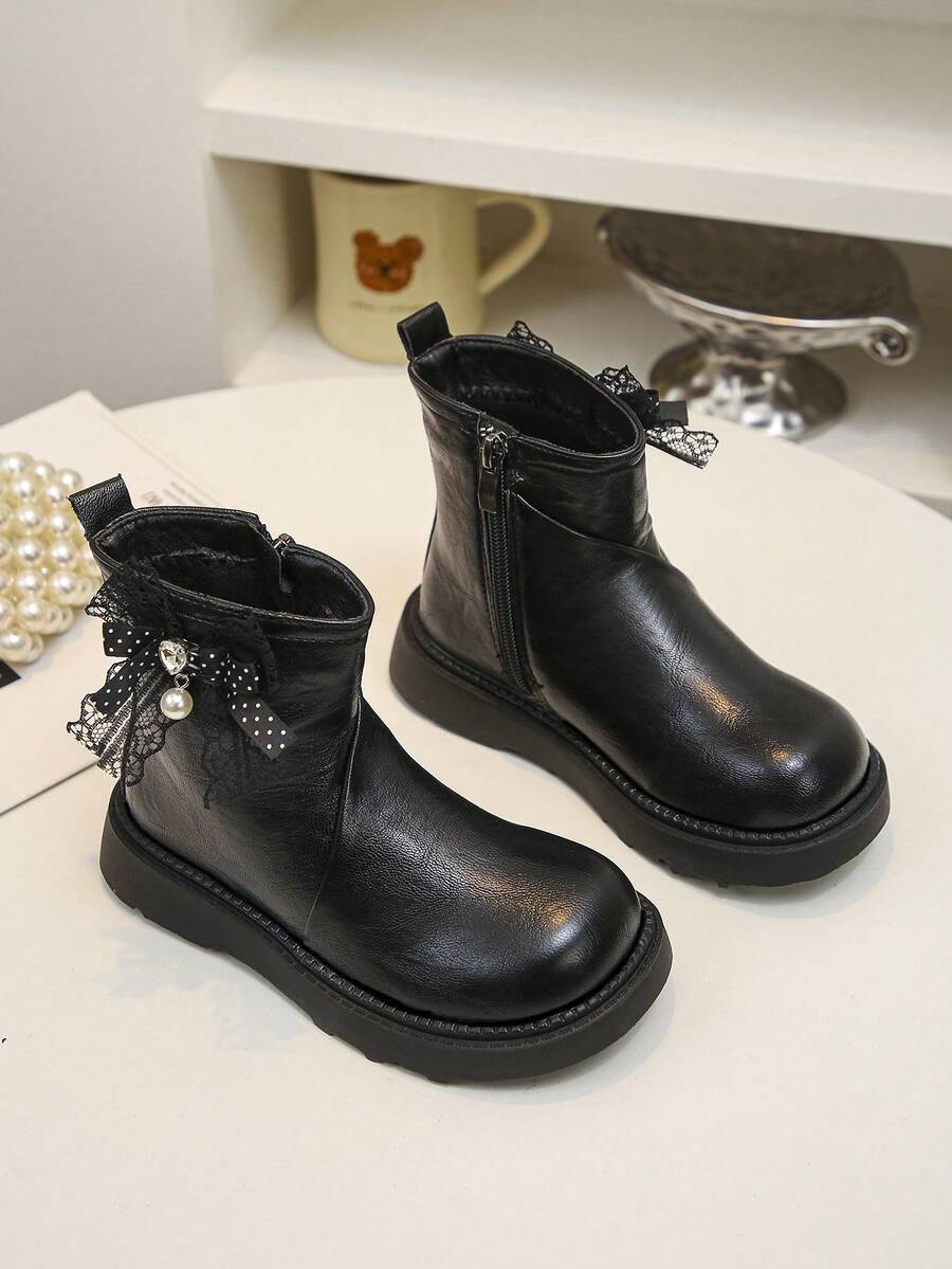 Fashion New Children's Ankle Boots Baby Boots - Black - View 1