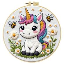 15*15cm/5.9*5.9in 20*20cm/7.9*7.9in,Hard-Working Animals Embroidery Kit, DIY Handmade Embroidery Set For Adult Beginners, Home Gift, Women's Sewing Gift, Including User Manual, Printed Pattern Fabric, Embroidery Frame, Needle And Thread. - Hard-working - View 17