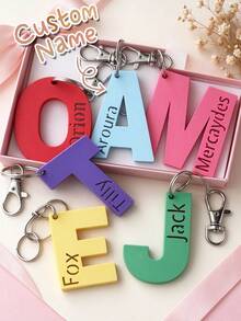 Personalized Luggage Tag, Customized Name Tag, 3D Printed, Customizable Text/Name, Suitable For Suitcase, Backpack, Water Bottle Anti-Loss Tag, Car Key Keychain, Student School Bag Decoration, Travel Accessory, Couple Gift, Birthday Gift, Christmas Gift, Back To School Creative Gift - Multicolor - View 1