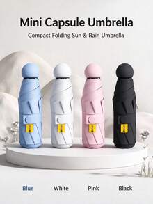 Windproof Folding Travel Umbrella, Sturdy Reinforced Ribs, Water Repellent Canopy, Compact Lightweight Portable Rain Umbrella, Perfect For Commuting, Outdoor Walking, Daily City Use, Practical Rainy Day Accessory And Nice Gift - A - View 6