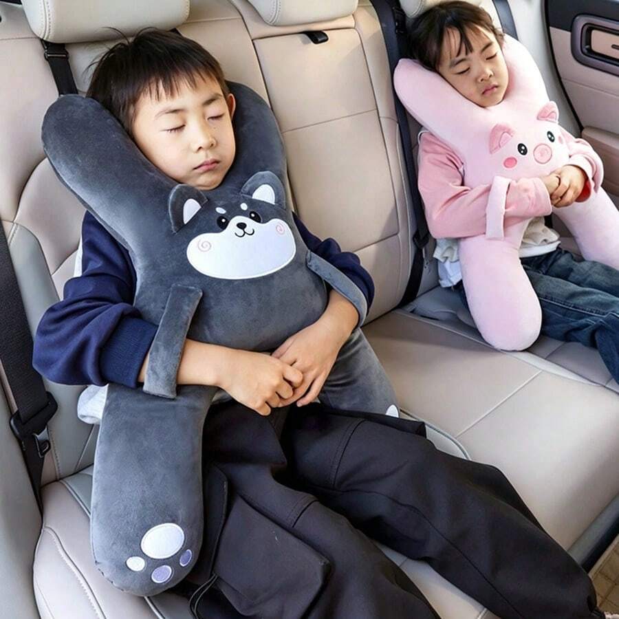 Car Neck & Lumbar Pillow - Pink - View 1
