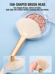 SEPROFE 5pcs Small Fan-Shaped Mask Brushes SPA Skincare Application Tools, Multi-Functional Fan-Shaped Face Makeup Brushes, Suitable For Highlighter And Blush - Multicolor - View 6