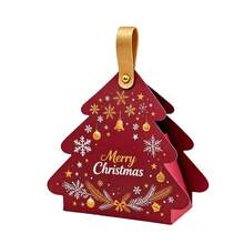 5pcs/Pack Cute Christmas Tree & Santa Claus Candy Gift Boxes, Christmas Packaging Gift Boxes, Baking Candy Cookie Boxes, Paper Boxes, Party Gift Decoration Boxes - View 15