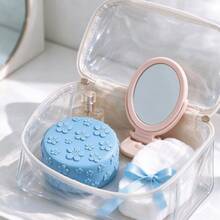 Kotak Penyimpanan Portabel Bulat Timbul Bunga Sakura 3D Segar, Organizer Perhiasan Mini untuk Rumah, Anting, Ikat Rambut, Cotton Bud, dan Perlengkapan Lainnya, Tersedia Berbagai Warna - MultiWarna - View 8