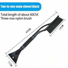 Multifunctional Car Snow Shovel, With Brush And Scraper, Made Of ABS Material, No Electricity Needed, Can Remove Snow And Ice On Windshield, Convenient And Durable Detachable Design, Suitable For Home, Outdoor, Camping, Window Cleaning, Winter Car Window Glass Cleaning And Other Scenarios. - Multicolor - View 18