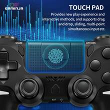GAMINJA P412 Wireless Bluetooth Game Controller, Compatible With P4/P4 Slim/P4 Pro/PC, Built-In Speaker, 6-Axis Motion Sensing, Touchpad, 600mAh Battery Capacity - View 7