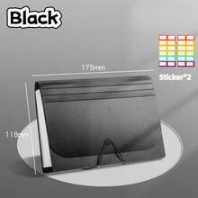 1pc A6 Accordion Folder, 2pcs Label Stickers - A6 Accordion Folder, 13-Layer Foldable Portable Document Organizer With Index Tabs And Expandable Folder, Bill Storage Photo Album - Sets - View 12