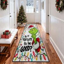 The Grinch 聖誕快樂廚房地墊，聖誕老人防滑墊，冬季聖誕雪人地板墊，聖誕快樂裝飾，適用於走廊、客廳、廚房、辦公室、洗衣房 - 彩色 - 查看 3