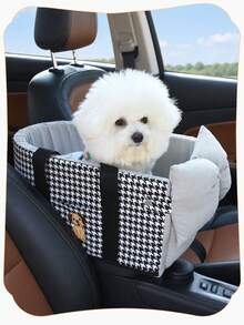 2pcs Car Pet Dog Seat - Foldable Pet Car Seat With Safety Belt Support And Anti-Slip Design - Portable Elevated Seat With Cushion And Sturdy Frame, Suitable For Small Dogs Up To 4.99 KG, Fits SUV, Sedan, Van - Center Console Accessory - Multicolor - View 6