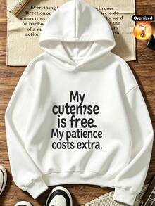 Girls' Hooded Sweatshirts, Fall/Winter Cotton Tops, Knitwear, Girls' Sweatshirts - White - View 4