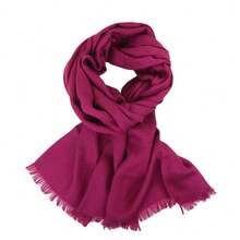 Gucci Women's Jacquard Tassel Scarf 165904 3G646 5501 - Magenta 165904 3G646 5501 - View 3