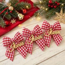 10/20pcs Silver/Gold Mirror Acrylic Christmas Party Tags With Ribbon, Place Cards Christmas Souvenir Tags Personalized Christmas Party Guest, Unique Gift, Only Ribbon And Acrylic Customized Name Tags - Multicolor 1 - View 5