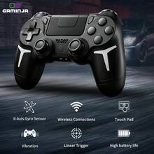 GAMINJA P412 Wireless Bluetooth Game Controller, Compatible With P4/P4 Slim/P4 Pro/PC, Built-In Speaker, 6-Axis Motion Sensing, Touchpad, 600mAh Battery Capacity - View 11