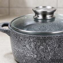 10 Pieces Non‑Stick Granite Casserole Pot Set With Tempered Glass Lids,1.3L‑5.5L,16‑26cm,Multi‑Size Cooking Pots Compatible With Induction And Gas Stove For Home Kitchen Daily Stew Boil Cook - View 4