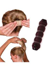New Fashion Versatile Caterpillar Bun Hair Styling Tool Button, Popular Bun Hair Styling Tool, Versatile Fluffy Korean Slouchy Person Upgraded Version Hair Accessory, Flower Bud Hair Styling Tool - Multicolor - View 1