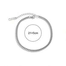 1pc Stainless Steel Minimalist NK Chain Anklet, Non-Fading Ankle Chain - Silver - View 4