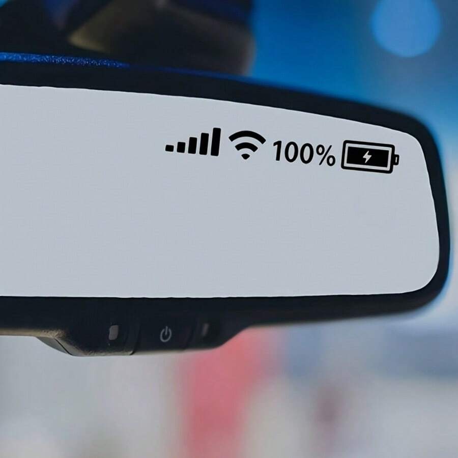 Wifi-batteridekal, batterinivå, signal 100 %, dekorationsdekal för bil, kreativ dekal för backspegel, spegeldekal, laptopdekal, livsstilsdekal, bildikal - CC - Visa 1