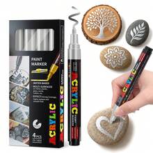 Flysea Classic Push-Button POSCCA Marker, New ZX-1804 Color Series Solid Color 4pcs/Box, Suitable For Holiday/Christmas/New Year Marking, Applicable To Most Surfaces, Acrylic Marker 12/24 Colors, Vibrant Colors And Smooth Writing, Excellent Performance, Cost-Effective, High-Performance Back To School Marker - Sets - View 18