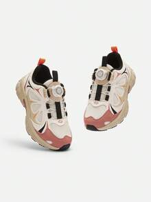 Balabala Kids' Retro Sneakers 2025 Spring/Fall, Non-Slip Chunky Sneakers For Boys & Girls - Brown Tone - View 4