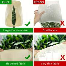 Winter Plant Cover Blanket: Thickened Non-Woven Fabric Frost Cover, With Thermal Insulation And Moisture-Proof Functions. Protects Shrubs, Roses And Delicate Plants From Low Temperature Frost Damage. - A - View 10