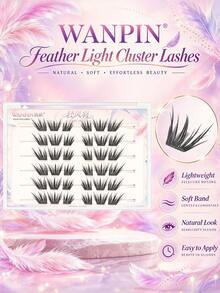 New Chinese Fox-Style Double-Curved Segmented False Eyelashes, Natural Double-Curved, Golden Ratio For Eyes, Naturally Curly, Giving Charming Eyes, Beginner-Friendly False Eyelashes, Segmented Eyelashes, Length 9-14mm - C - View 10