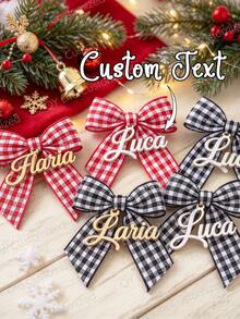 10/20pcs Silver/Gold Mirror Acrylic Christmas Party Tags With Ribbon, Place Cards Christmas Souvenir Tags Personalized Christmas Party Guest, Unique Gift, Only Ribbon And Acrylic Customized Name Tags - Multicolor 1 - View 2