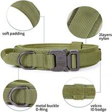Practical Large Dog Collar With Control Handle, Adjustable Fit, Heavy-Duty Quick-Release Metal Buckle, 1000D Nylon Fabric, Padded Webbing, D-Ring, Suitable For Training And Hiking - Multicolor - View 9