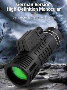 Outdoor Monocular Telescope, Black Matte Rubber Body, Multi-Coated Optical Lenses, Lightweight And Portable, Suitable For Bird Watching, Travel, Outdoor Adventure, High-Definition Monocular/Set - Multicolor - View 4