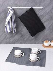 Silicone Dish Drying Mat, Foldable Kitchen Drainer Mat, Dish Drying Pad, Sink Anti-Slip Mat; Heat Resistant, Shock Absorbing, Noise Reducing; Tabletop Heat Insulation Mat; Foldable And Rollable, Easy To Store; Kitchen Essential, Kitchen Decor. Halloween, Christmas Gift, Ideal Gift For Women. Kitchen Gadget; Tabletop Accessory, Kitchen Accessory. - Multicolor - View 5