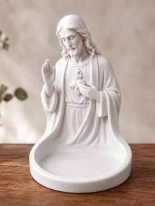 1pc Christmas Decorative Tray, Jesus Figurine Storage Dish, Home Decor, Suitable For Storing Rosary, Earrings, Rings, Necklaces, Jewelry Organizer, Perfect Christmas Religious Gift For Family And Friends - Multiple Styles - View 6