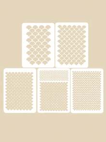 5/1pc Mermaid Scale Stencils, Reusable Fish Scale Makeup Stencils, Large Plastic Scale Wall Stencils, Suitable For Face And Body Painting - Multicolor - View 4