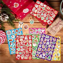 Christmas Theme Cartoon Sticker Set, Multiple Pattern Holiday Planner Decoration Stickers, DIY Handmade Craft Stickers, Holiday Stickers, Luggage Stickers (1 Random) - Multicolor - View 8