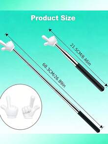 Retractable Finger Reading Stick, Extendable Colorful Double-Head Teaching Pointer, Multi-Color Teacher Teaching Pointer, Reading Teaching Assistant Pointer - Multicolor - View 4