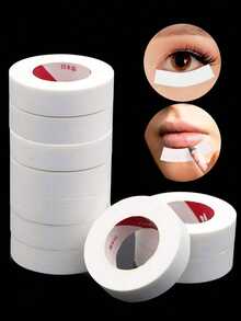 1/10/20/30 Rolls Micro-Porous Breathable Eyelash Extension Tape, Eyelash Pads, Under-Eye Stickers, White Adhesive Fabric Tape, Suitable For Makeup, Personal, And Professional Eyelash Extension Applications. Lashista Lash Tech Supplies - White - View 2