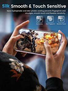 3 Buah Pelindung Layar Kaca Tempered HD Layar Penuh Kompatibel dengan iPhone 16 / 18 Pro / 18 Pro Max / 17 Pro / 17 Pro Max / 17 / 16 / 15 / 14 / 13 / 12 / 11 Series – Kekerasan 9H, Tahan Gores, Anti Sidik Jari, Tahan Minyak, Bebas Gelembung, Transparansi Tinggi, Ramah Casing, Tampilan Jernih. - Clear - View 4