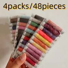 48pcs Colorful Random Sewing Thread Set | Vibrant Durable Polyester Thread, Suitable For Sewing Enthusiasts And Beginners | 402 Multi-Purpose Thread | Perfect For Hand Sewing, Machine And DIY Crafts - Set A - View 7