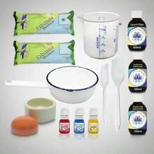 Kit Base Glicerinada Para Sabonete, Base Glicerina Sabonete Em Barra; Sabonetes Para Hotel; Mini Sabonete Lembrancinha; - Branco - Visão 3