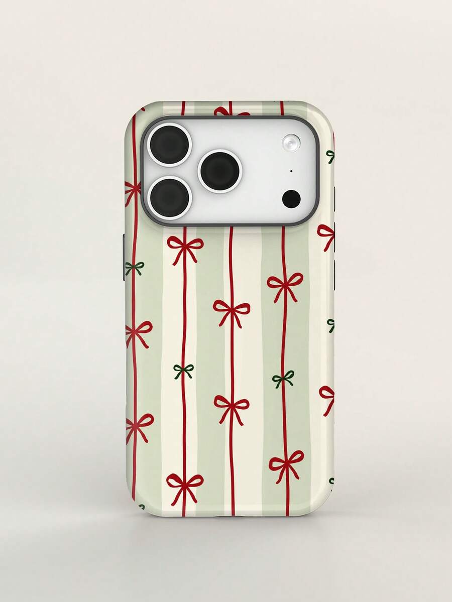 KOOLIFE Romantic French Style Phone Case, Compatible With IPhone 18 Pro Max, 17 Pro Max, 16 Pro Max, 15 Pro Max, 14, 13, 12, 11 -- Christmas Vibe - Bow - View 1