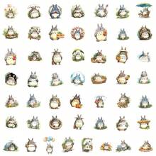 50pcs Miyazaki Anime Doodle Stickers, Waterproof Luggage Decorative Stickers, Japanese Anime Character Stickers, Birthday Gift - Multicolor - View 6