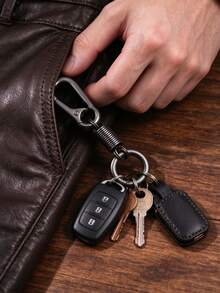 Gantungan Kunci Pegas, Gantungan Kunci Carabiner Lepas Cepat, Tempat Kunci Logam Anti-Hilang, Pengatur Kunci Portabel untuk Kunci Mobil, Kunci Rumah, Berkemah di Luar Ruangan & Penggunaan Sehari-hari, Klip Kunci Pegas Tahan Lama untuk Pria dan Wanita - Gantungan kunci pegas - View 5
