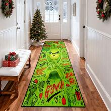 The Grinch 聖誕快樂廚房地墊，聖誕老人防滑墊，冬季聖誕雪人地板墊，聖誕快樂裝飾，適用於走廊、客廳、廚房、辦公室、洗衣房 - 彩色 - 查看 2