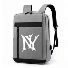 1pc 10*29*40cm Backpack With White "N Y" Letter Print, Business Backpack, Multi-Color Options, Girls Backpack, Suitable For Campus, Short Trips, Student Campus, Daily Commute And Work, Large Capacity Compartment Can Store Laptop And Various Learning Supplies, All Season Use - Backpack - View 6
