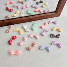 21pcs AB Color Bowknot Acrylic Beads, Top Hole Loose Beads For DIY Bracelet, Phone Charm, Keychain Jewelry Making - Multicolor - View 12