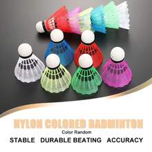 12/24 piezas de volantes de plástico de colores, volantes deportivos portátiles, resistentes al viento y duraderos, diseñados para soportar el viento y el impacto, adecuados para la práctica de bádminton al aire libre y deportes, entretenimiento al aire libre, accesorios de bádminton, suministros de bádminton, colores aleatorios - Multicolor - Ver 4