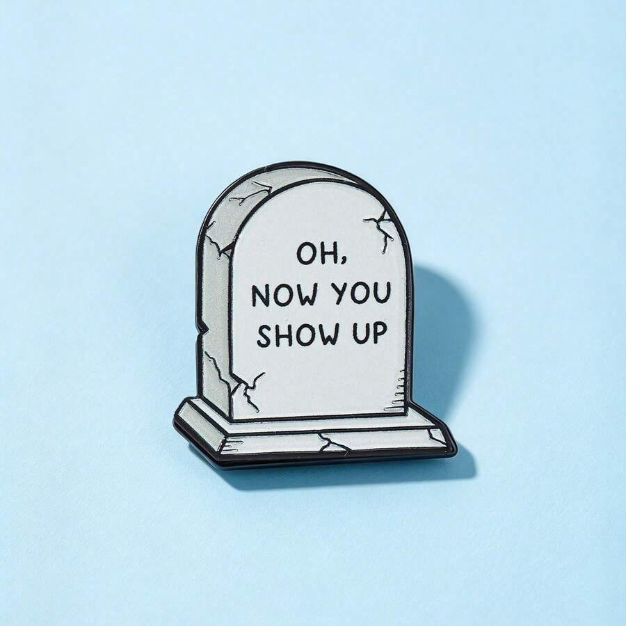 OH NOW YOU SHOW UP Enamel Pin Color Blocking Fashion Decorative Badge Ornaments Lapel Bag Badges Gifts - Multicolor - View 1